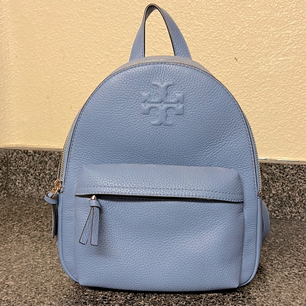 Tory Burch Leather Blue Backpack